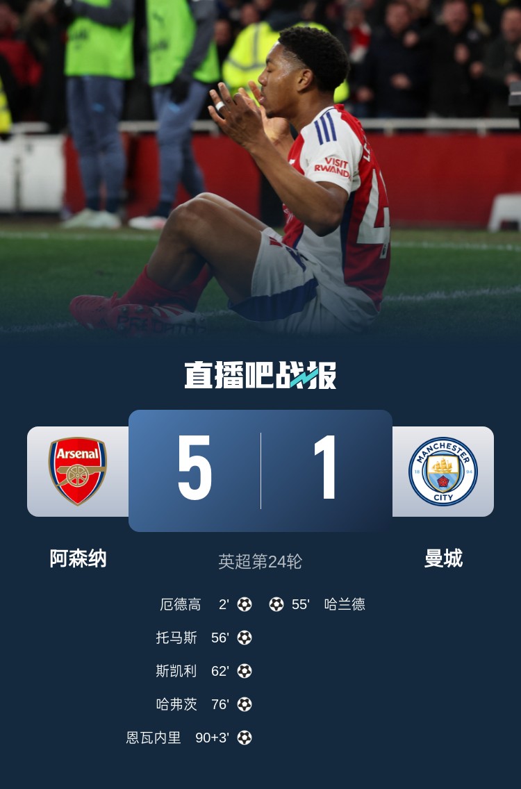  硬氣槍手無(wú)畏強(qiáng)敵！阿森納本賽季5-1碾壓曼城，3-0完勝皇馬
