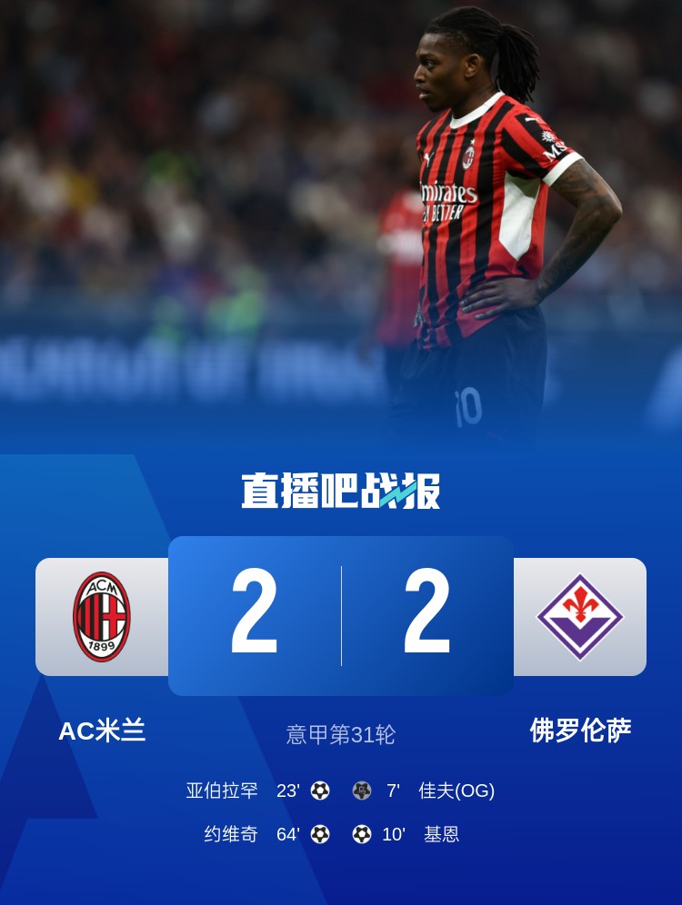 孔塞桑上任后米蘭有13場比賽先丟球落后，最終戰(zhàn)績?yōu)?勝1平6負(fù)